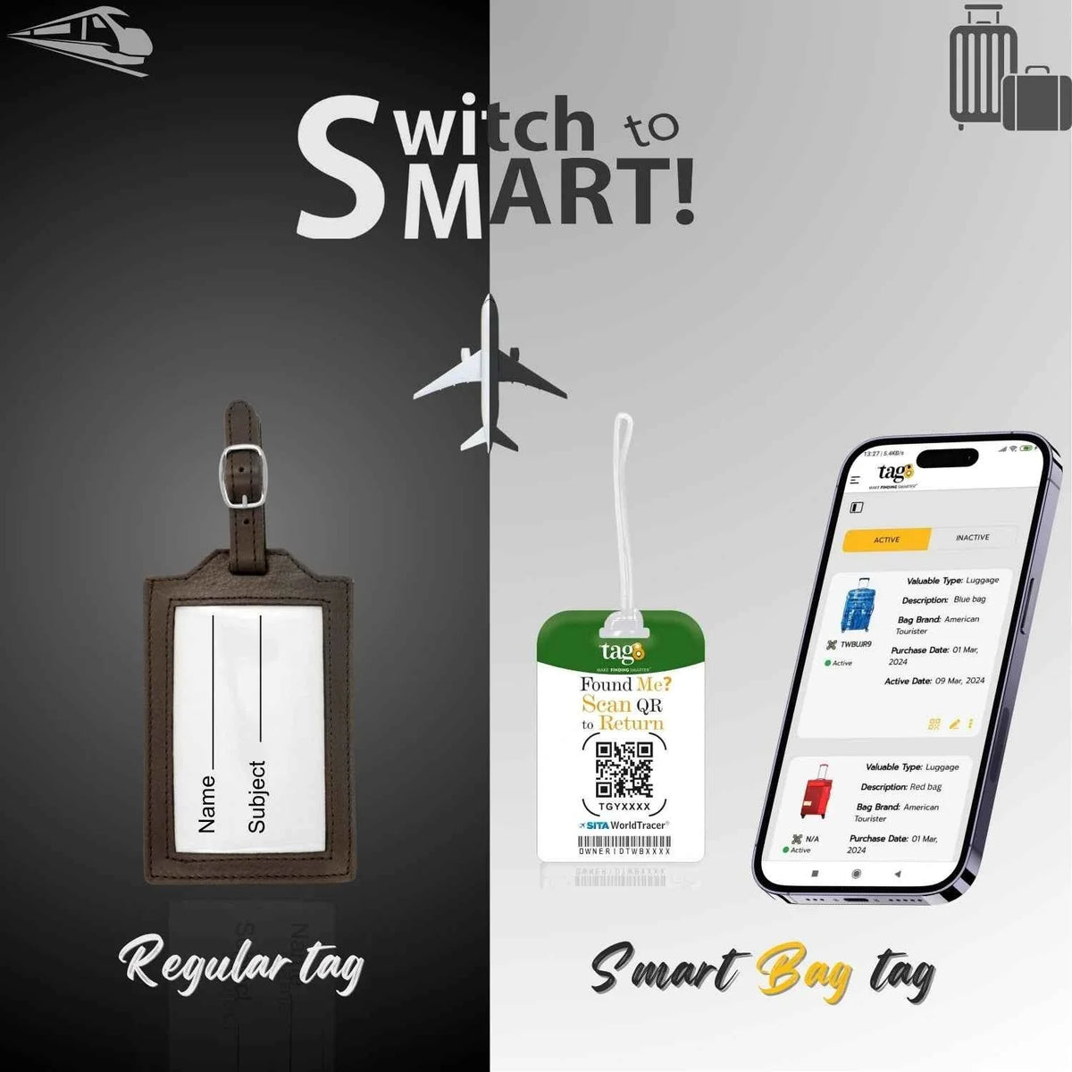 Smart Bag Security Tag - Pride [Pack 2]-1